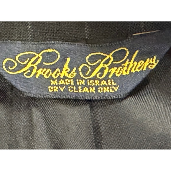Brooks Brothers Mens Navy Blue Pinstripe Wool 2 Piece Suit Pleated Cuffed Israel